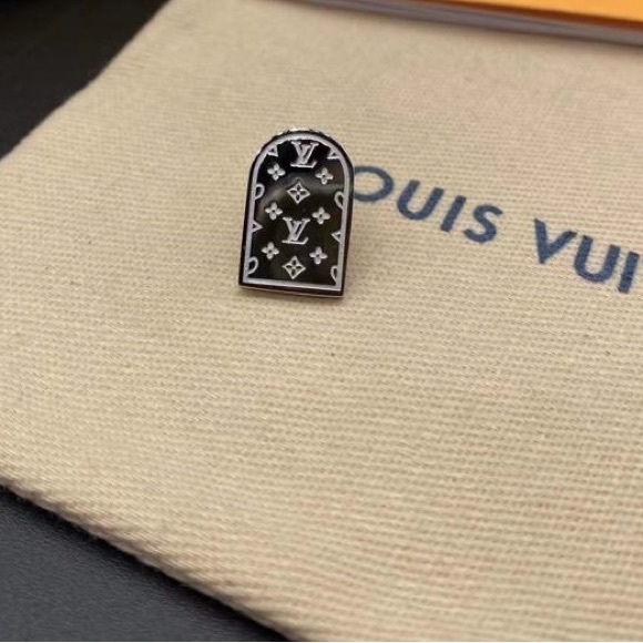 Louis Vuitton Nanogram Stud Earrings - Silver & Gold - Picture 3 of 4